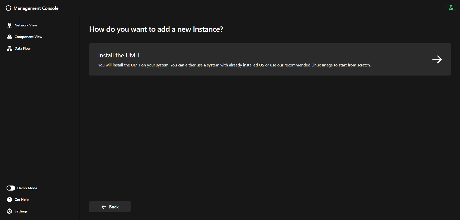 Provisioning from the Management Console