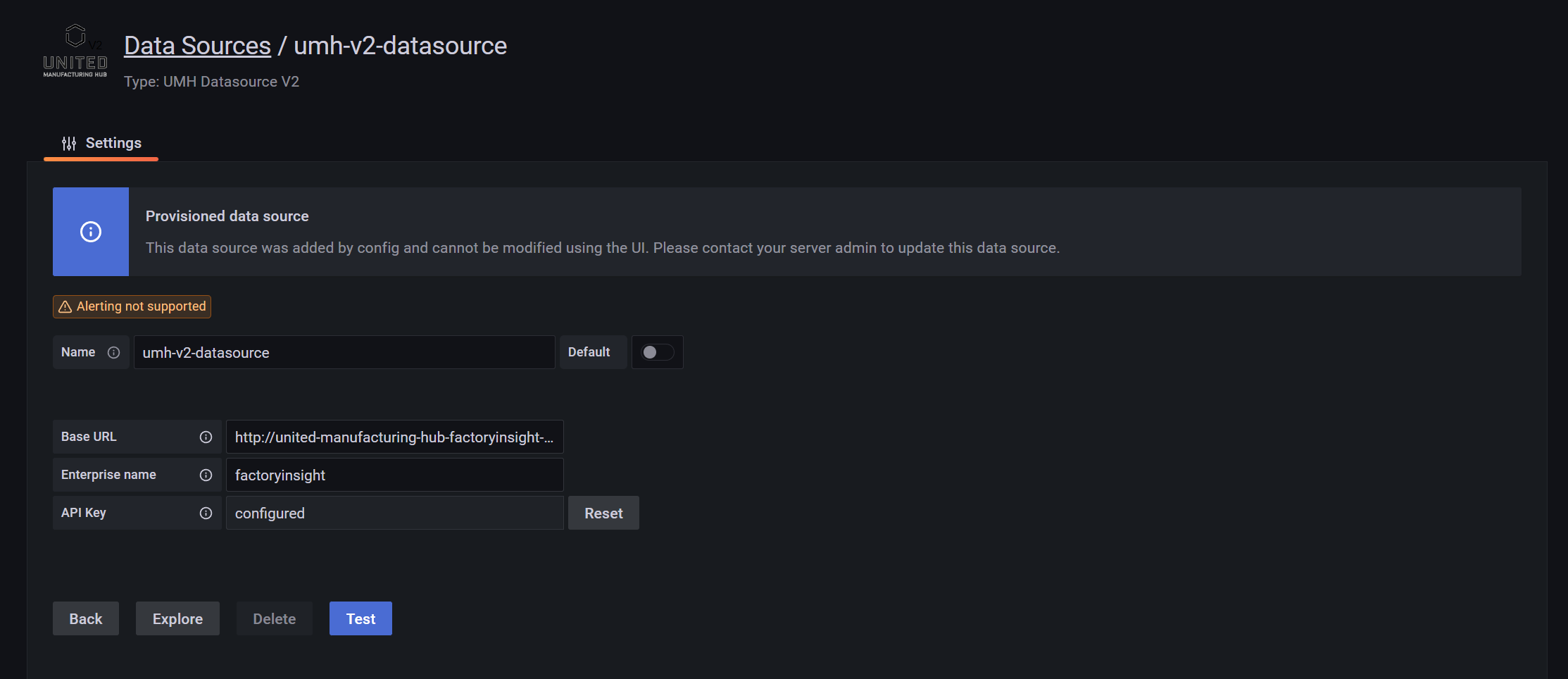 Configure data source